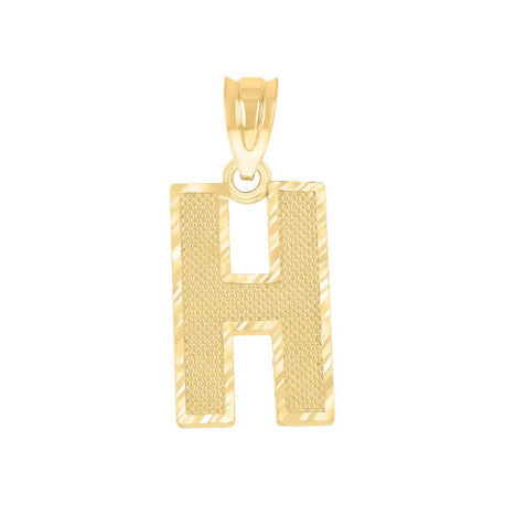 10Kt Gold Initial Letter Pendant "H"