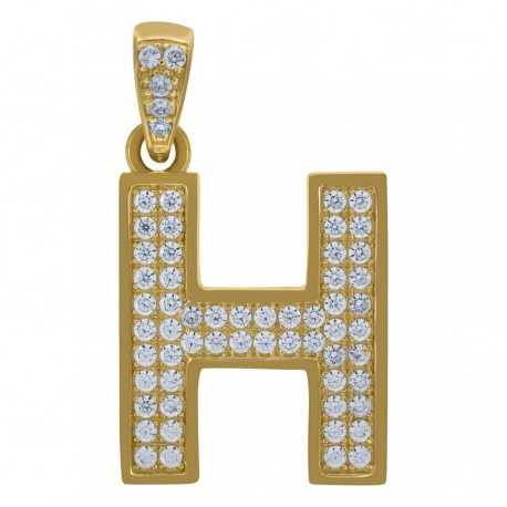 10Kt-Gold Pendant "H"
