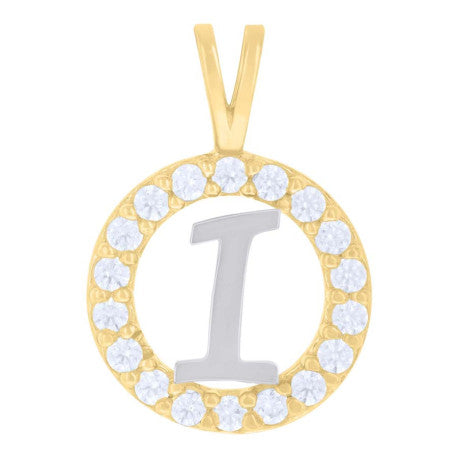 10Kt Gold Initial Letter Pendant "I"