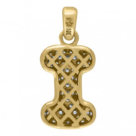 10Kt-Gold Pendant "I" Initial