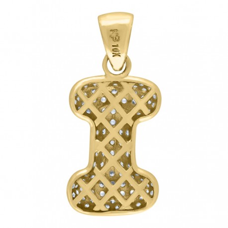 10Kt-Gold Pendant "I" Initial