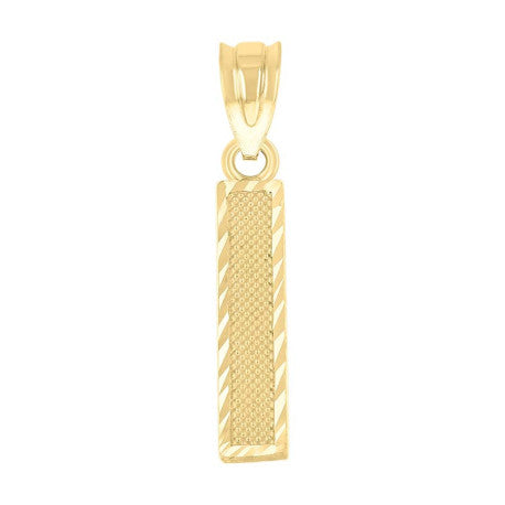 10Kt Gold Initial Letter Pendant "I"