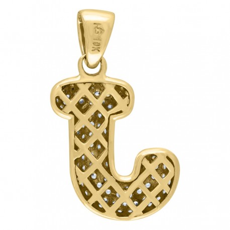 10Kt-Gold Pendant "J" Initial