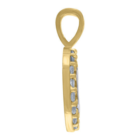 10Kt Gold Initial Letter Pendant "K"
