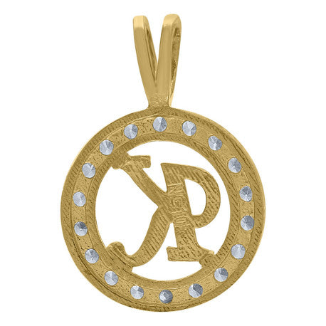10Kt Gold Initial Letter Pendant "K"