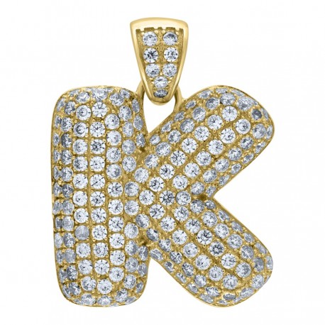 10Kt-Gold Pendant "K" Initial