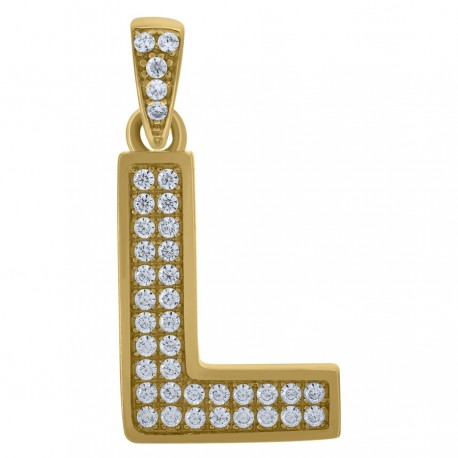 10Kt-Gold Pendant "L"