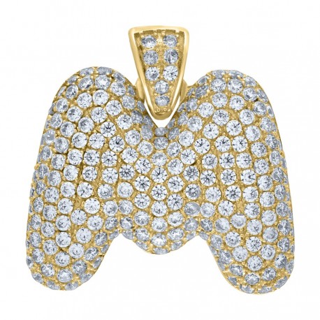 10Kt-Gold Pendant "M" Initial