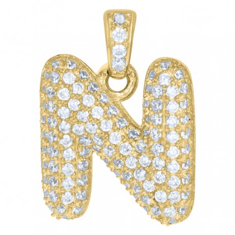 10Kt-Gold Pendant "N" Initial