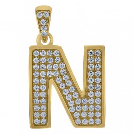 10Kt-Gold Pendant "N"