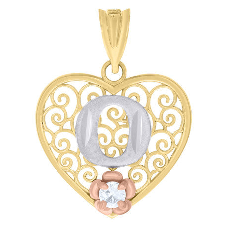 10Kt Gold Pendant "O" Initial