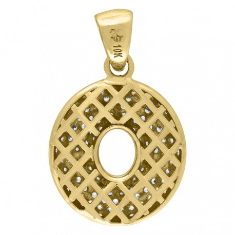 10Kt-Gold Pendant "O" Initial