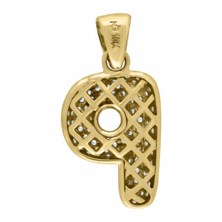 10Kt-Gold Pendant "P" Initial
