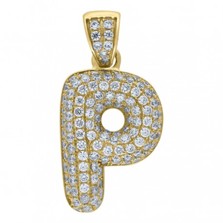 10Kt-Gold Pendant "P" Initial