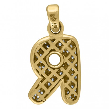 10Kt-Gold Pendant "R" Initial