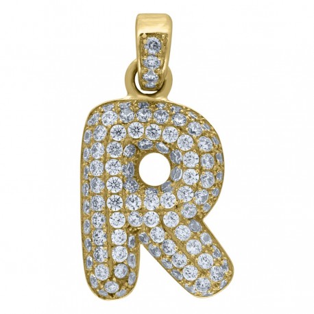 10Kt-Gold Pendant "R" Initial