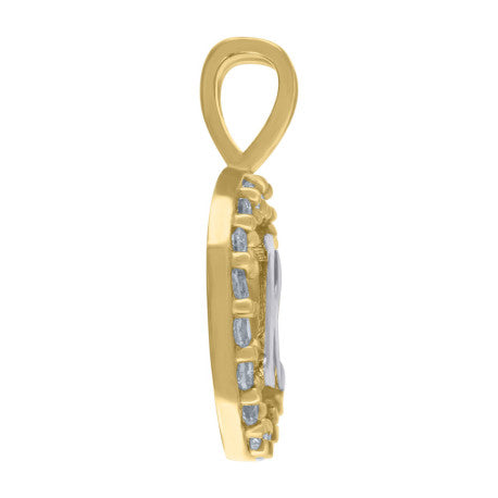 10Kt Gold Initial Letter Pendant "R"