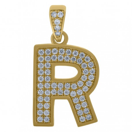 10Kt-Gold Pendant "R"