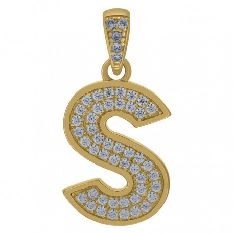 10Kt-Gold Pendant "S"