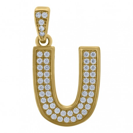 10Kt-Gold Pendant "U"