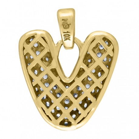 10Kt-Gold Pendant "V" Initial
