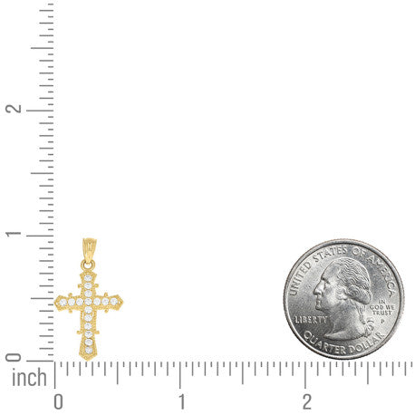 10Kt Gold Cz Pendant