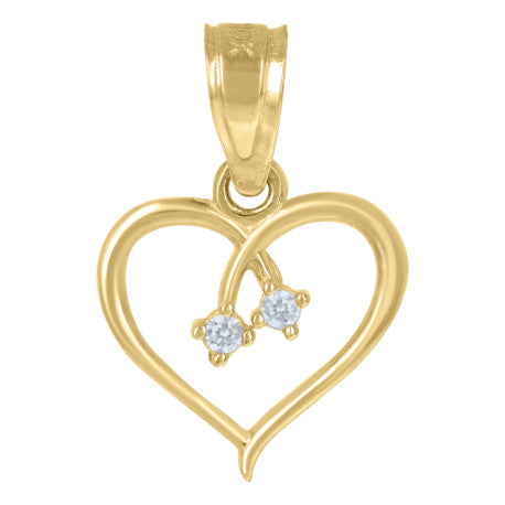 10Kt Gold Cz Pendant