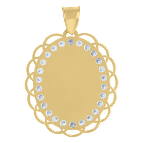 10Kt Gold Cz Pendant
