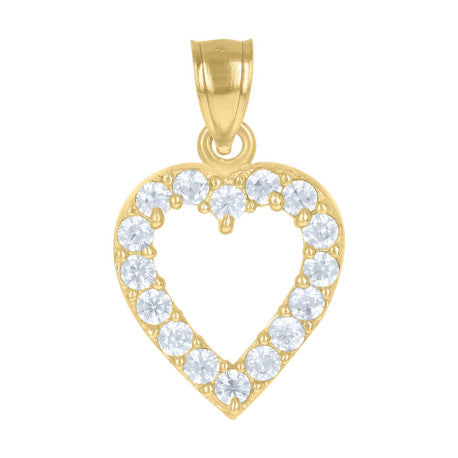 10Kt Gold Cz Pendant