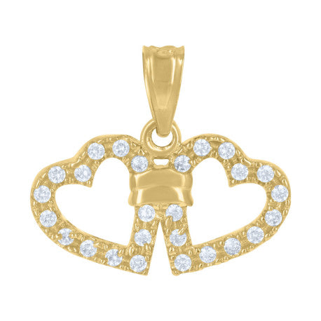 10Kt Gold Cz Pendant