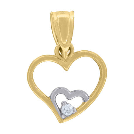 10Kt Gold Cz Pendant