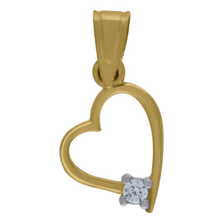 10Kt Gold Cz Pendant