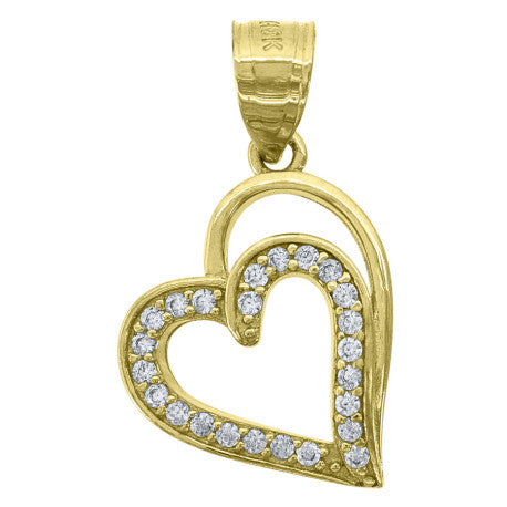 10Kt Gold Cz Pendant