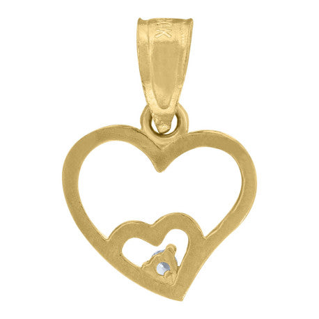 10Kt Gold Cz Pendant
