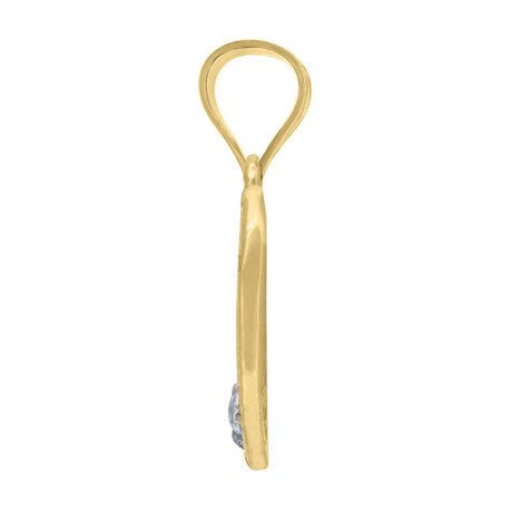 10Kt Gold Cz Pendant