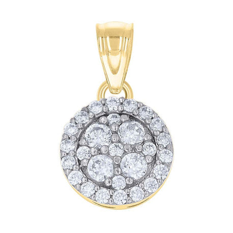10Kt Gold Cz Pendant