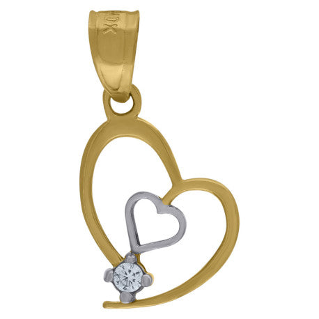 10Kt Gold Cz Pendant