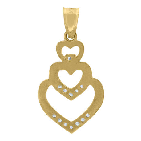 10Kt Gold Cz Pendant