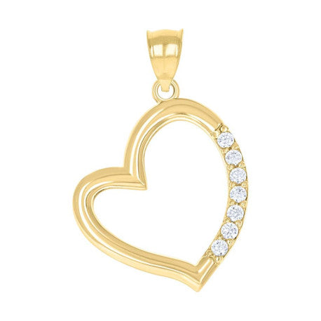 10Kt Gold Cz Pendant
