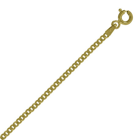 10kt-Gold Plain Cuban Chain-050