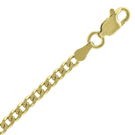 10kt-Gold Plain Cuban Chain-080