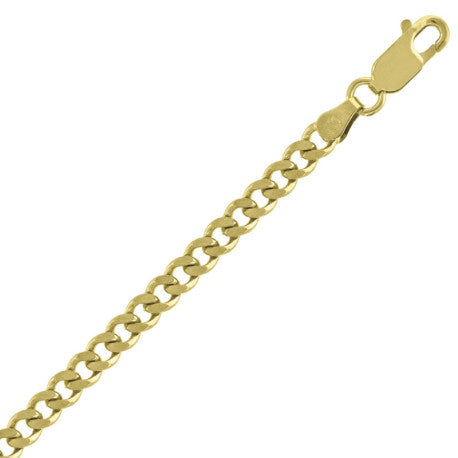 10kt-Gold Plain Cuban Chain-100