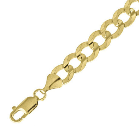 10kt-Gold Plain Cuban Chain-210