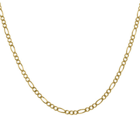 10kt-Gold Plain Figaro Chain 050