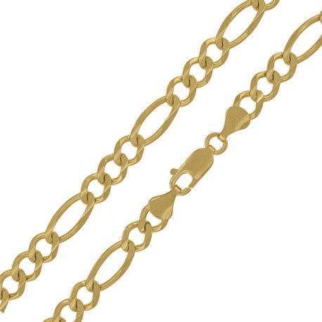 10kt-Gold Plain Figaro Chain 150