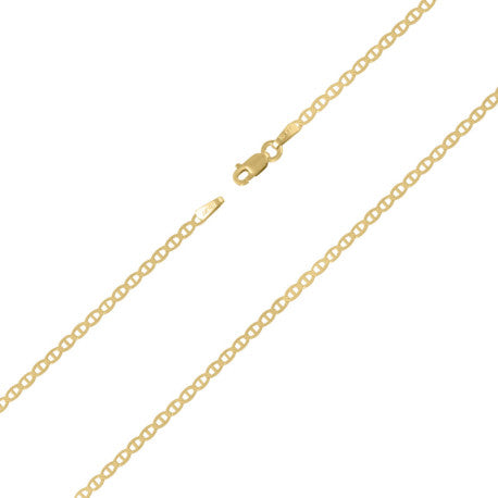 10kt-Gold Plain Mariner Chain 060