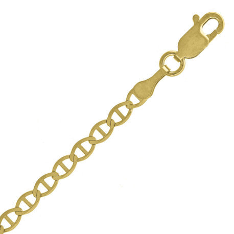 10kt-Gold Plain Mariner Chain 080
