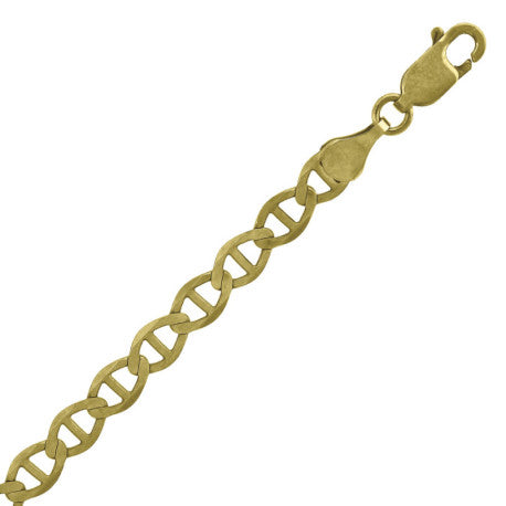 10kt-Gold Plain Mariner Chain 100