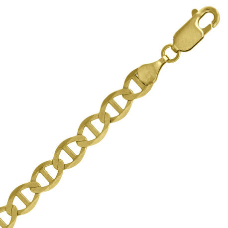 10kt-Gold Plain Mariner Chain 120