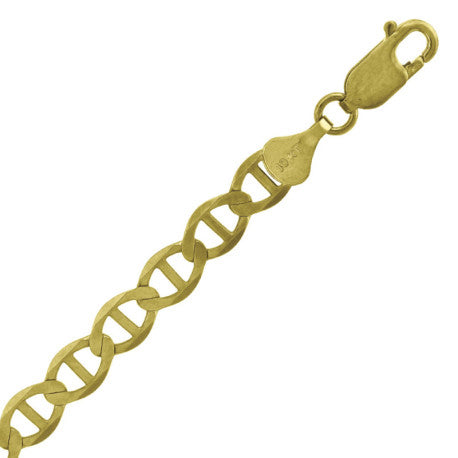 10kt-Gold Plain Mariner Chain 150